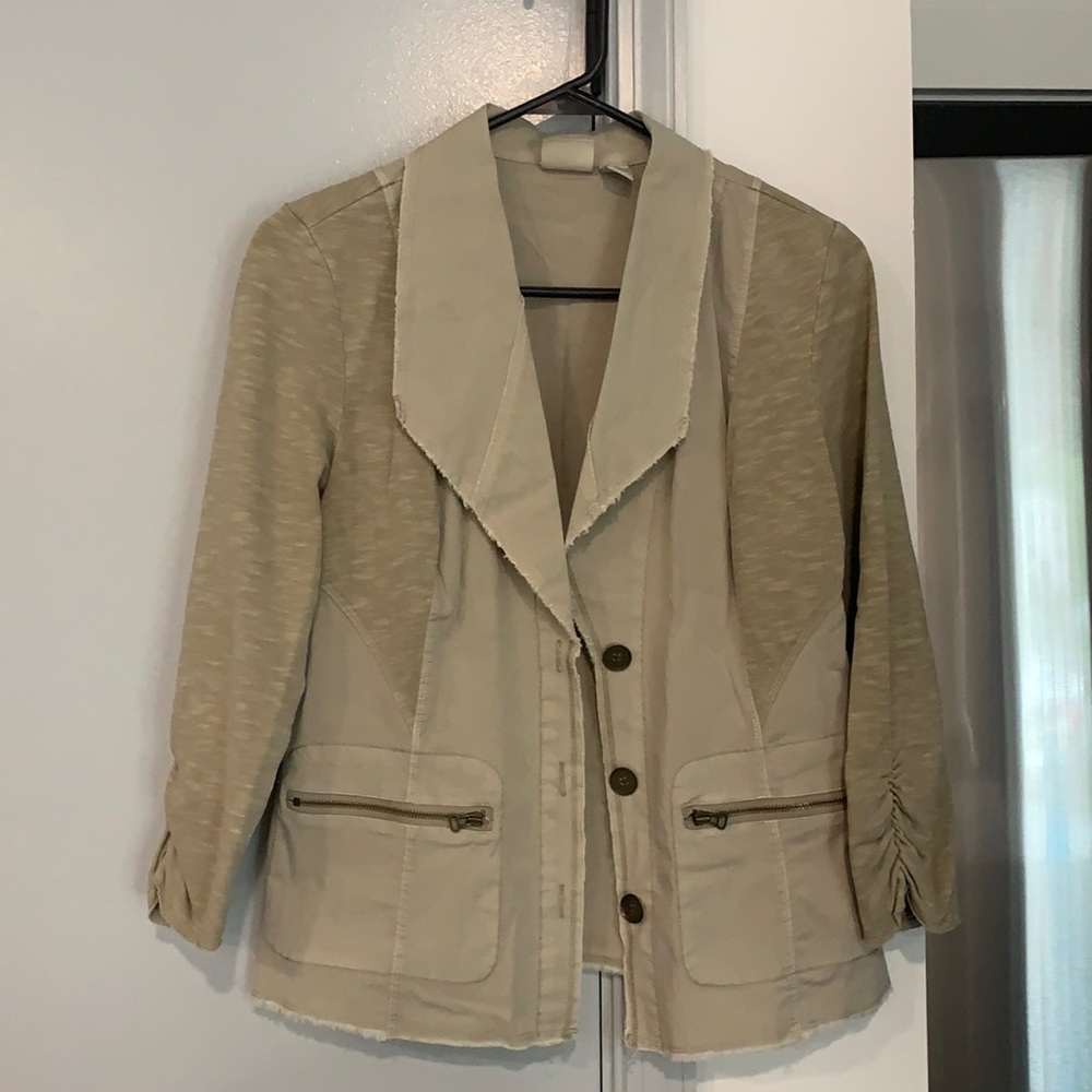 Tan/khaki linen blazer